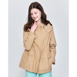 (+더블쿠폰 10%) 헤지스 여성 25SS 스테디셀러베이지 탈착 후드 야상 하프 점퍼 WSJU5BC21I2