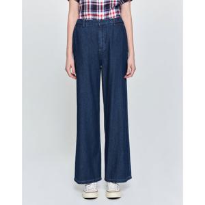 (+더블쿠폰 10%) 헤지스 여성 25SS 스테디셀러데님와이드네이비 밴딩 헤지데님 팬츠 WSPA5B351N1