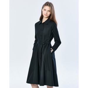 (+더블쿠폰 10%) 헤지스 여성 25SS 스테디셀러네이비 클래식 셔츠형 치노 긴소매 원피스 WSDR5AC11N2