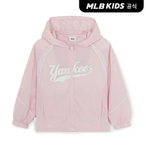 [MLB키즈 공식]26SS 스포티브 바시티 스트레치 홑겹 바람막이 NY (L.Pink) 7AWJV0163-50PKL