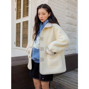 올리브데올리브 (OE5AS812) 레이스장식 벨벳 미니 스커트