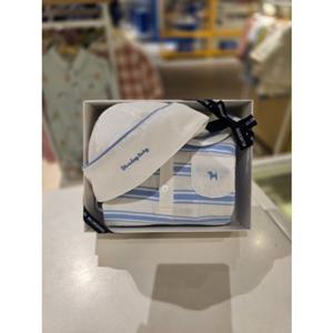 [블루독베이비] 26 SS(블루)큐트 마린 바디수트 모자세트 (4631360410)신생아 백일 돌 조카 선물 유아 아가