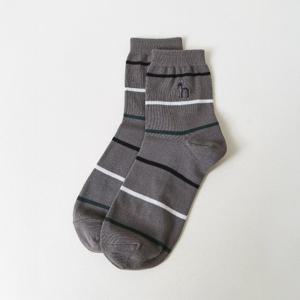 [헤지스] 남성 스트라이프 면혼방 중목양말 HZSS6E202G2
