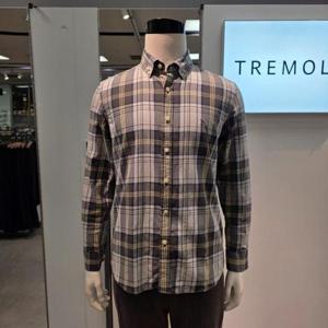 트레몰로 HC05 남성 트레몰로 올리브 체크패턴 캐주얼 남방 셔츠 TRHNL5F228101
