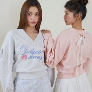 [에고이스트][BLUE LABEL] 뒷 넥 포인트 스웨트셔츠 ES2OTL04