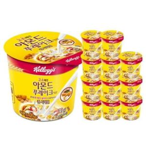 식음료 아몬드 푸레이크 컵 시리얼 켈로그 30gx12개