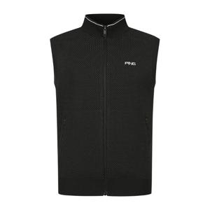 [핑골프](사은품증정) 남성 조직감 집업 니트 베스트 (111E1SV101_BK)