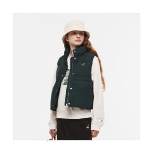 캉골 KANGOL 우먼스 스탠드칼라 다운 베스트 6144 다크그린 5011604825 380747