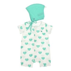 [블루독베이비] 26SS(민트)하트뱀부세트 반팔우주복 신생아백일선물 (4637004105)