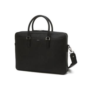 블랙 로고프린트 소가죽 서류가방 HJBA6E601BK