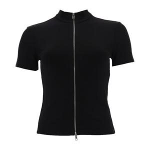 알렉산더왕 하이넥 지퍼 슬림 반팔 셔츠 1CC2261305 001