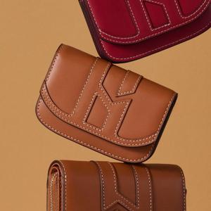 브라운 이니셜로고 소가죽 카드지갑 HIHO6E560W2