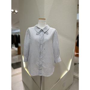 [SOUP] 리본 스트라이프 7부 블라우스 (SC4LS38)