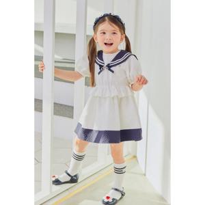 [프렌치캣(백)]WH 세일러 카라 원피스 Q52DAO060