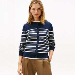 [타미힐피거(여성)]코튼 저지 크루넥 가디건 T22G0KCD001WT2