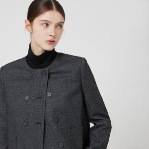 [씨씨콜렉트] 울 블렌드 라운드넥 크롭 자켓_C253MSF002