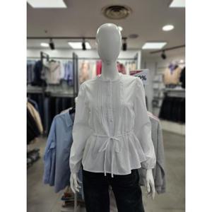 뱅뱅 세이브존06 봄 여성 핀턱레이스 라운드넥 블라우스 NSM102