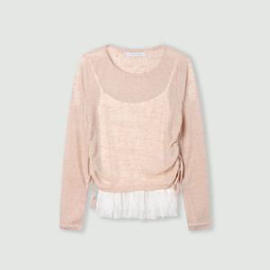 [코인코즈][정가69,000원]리본셔링 레이스장식 니트_CC6SP672