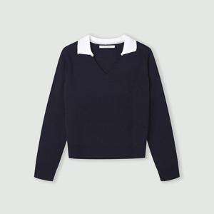 [코인코즈][정가99,000원]카라 배색 V넥 니트_CC6SP676