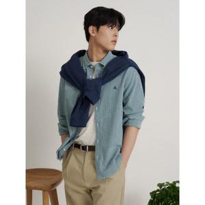 [빈폴멘] 시어서커 깅엄 체크 셔츠 그린 (BC6364C19M)