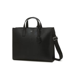 [16인치 노트북 수납가능]블랙 참장식 서류형 크로스 겸용 토트백 HJBA6E850BK