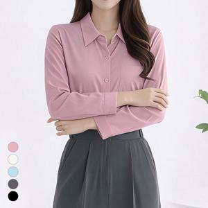 [모리스커밍홈] 루즈핏 포켓 카라 셔츠_M2603BL065A