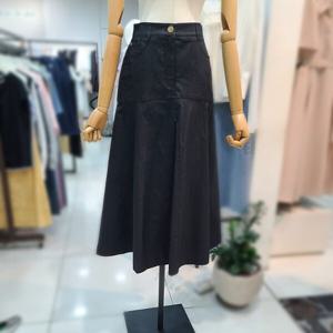 [잇미샤][잇미샤] 데님 블록 플레어 스커트(ITP8YSK820)_DG