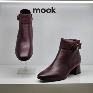 [무크]여성 육각 제색코팅 버클장식 앵클부츠 322611 AH HGHI2SD