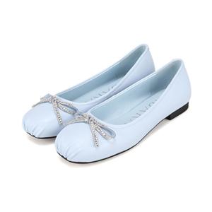 [BABARA] 바바라 양가죽 발레리나 리본 플랫 BBJ106BL