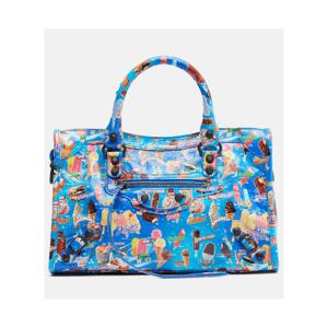 발렌시아가 Le City 스몰 레더 토트 백 P01121144