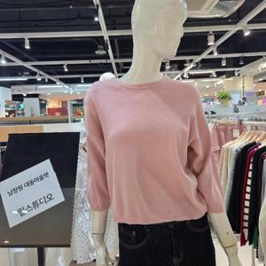 밀스튜디오 DP02 7부소매라운드니트티 LR3KTS108