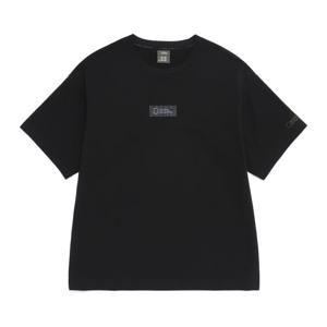 N262MTS570 [NRN] 네이쳐 냉감 로고 세미오버핏 반팔 티셔츠 BLACK