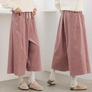 [강물처럼]위쉬몰 EM 모찌골덴와이드팬츠(K704H510) 빅사이즈 (4