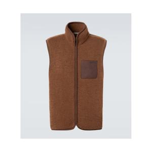 몽클레어 레더 트리밍 테디 베스트 P01088904