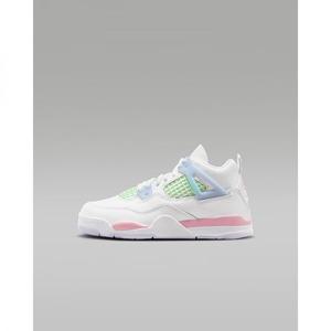 나이키 조던 4 레트로 리틀키즈 신발 - 화이트하프 블루베이퍼 그린미디엄 소프트 핑크 IB7069-100 367014