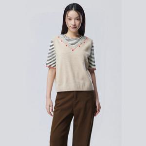 [베네통]스티치 브이넥 니트 베스트 (BAKV01611)