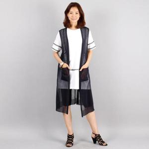 [강물처럼]빅사이즈사랑해요 0321L307 비치니트포켓조끼 RM (105