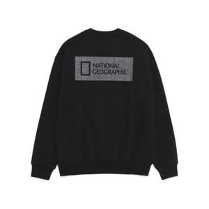 내셔널지오그래픽 NATIONALGEOGRAPHIC N261USW810 블루핀 로고 세미오버핏 맨투맨 BLACK N261USW810099 328333