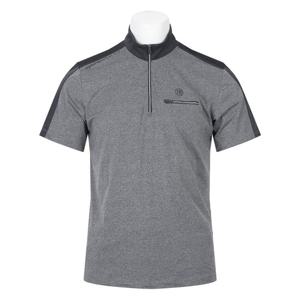 남자 어깨배색 냉감 스판 반집업 반팔 티셔츠 FRX-TSH-124-다크차콜