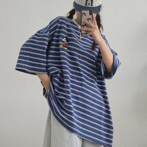 [강물처럼]아이우먼 자수더블라인티셔츠 GBU743M506 빅사이즈 (3