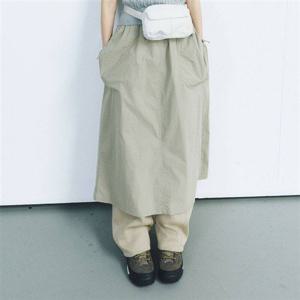 캉골 우먼스 나일론 시어링 스커트 8122 베이지 KSEWSK81220 380269