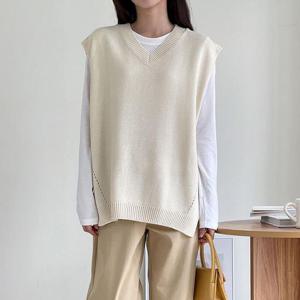 [강물처럼]아이우먼 소프트심플브이베스트 BNS682M409 빅사이즈