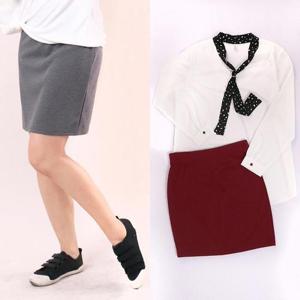 [강물처럼]위쉬몰 WW 분또5부일자스커트(4819H409) 빅사이즈 (19