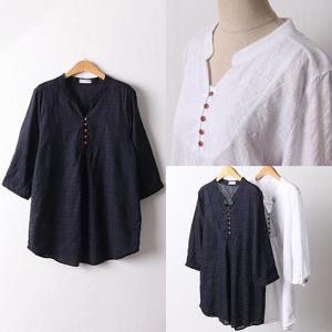 [강물처럼]위쉬몰 OL 톡톡브이주름7부남방(D738H408) 빅사이즈 (