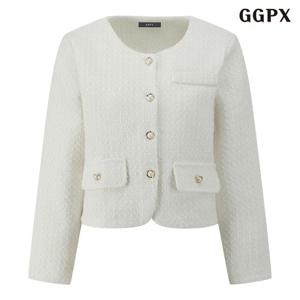 [GGPX]베이직 페이크 포켓 트위드 자켓 (GQAJK004D)