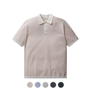 [폴햄][폴햄] 남성 카라넥 투톤 반팔 니트_PHF2ET1050