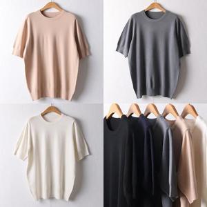 [강물처럼]위쉬몰 AP 라운드넥니트반팔티E68(I280H412) 빅사이즈