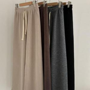 [강물처럼]빅사이즈주름바지 T708L501 멜로디골지일자밴딩팬츠 K