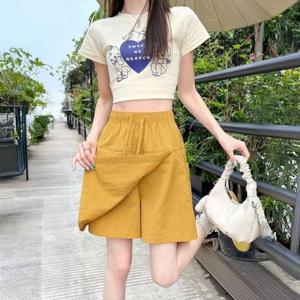 [의류] 아히키 허리밴딩 치마바지 반바지 SD-250606