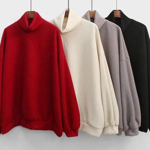 [강물처럼]빅사이즈폴라니트 E856L501 윈터루즈폴라넥퍼프티 IL